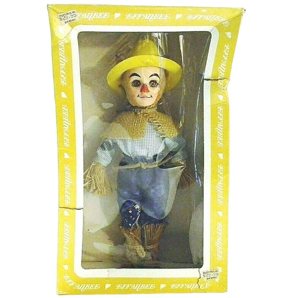 Effanbee 1987 Straw Man Doll Scarecrow Figure Original Box 11" Collectible